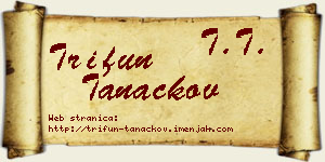 Trifun Tanackov vizit kartica